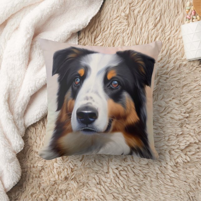 Australian Shepherd Kopf -  Kudde (Filt)