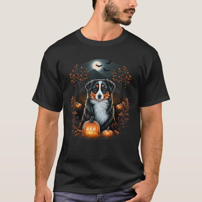 Australian shepherd-kostym på Australian shepherd T Shirt (Framsida)