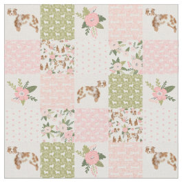 Australian shepherd lappverkscheater quilt 4 tum tyg