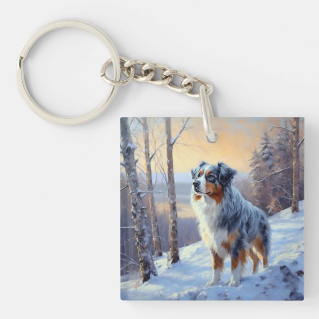Australian shepherd Låt det snöa jul (Framsidan)