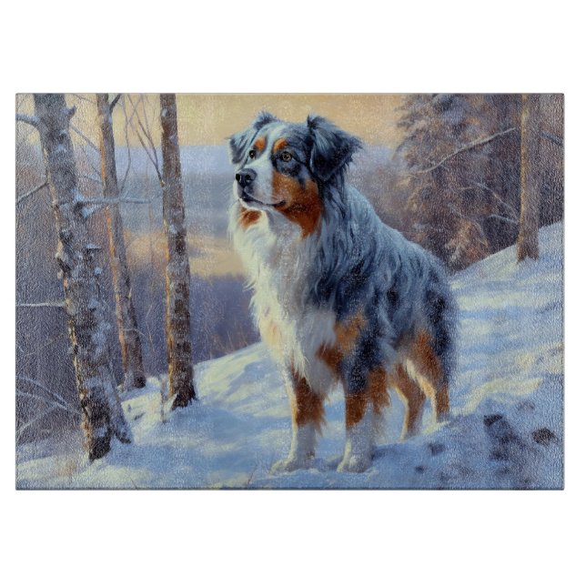 Australian shepherd Låt det snöa jul (Framsidan)