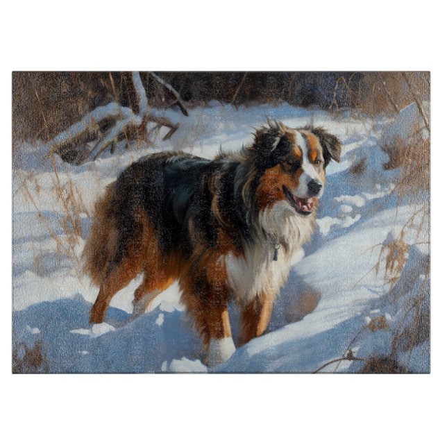 Australian shepherd Låt det snöa jul (Framsidan)