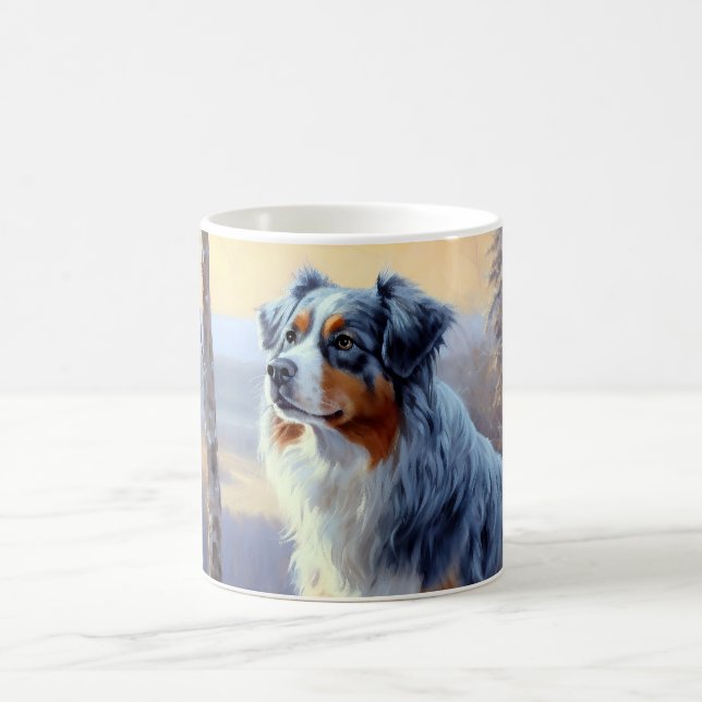 Australian shepherd Låt det snöa jul Kaffemugg (Center)