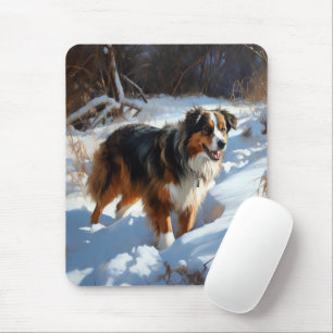 Australian Shepherd Låt det snöa jul Musmatta