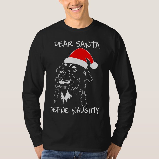 Australian shepherd lustigt fula julafton-gåvor ti t shirt (Framsida)