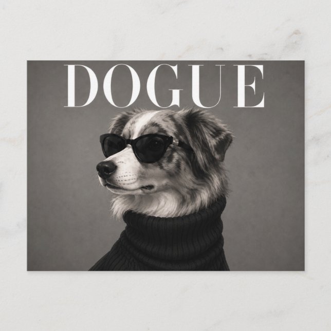 Australian Shepherd Lyx Couture Vykort (Framsida)