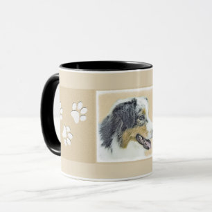 Australian shepherd-målning - originalbild mugg
