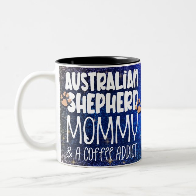 Australian shepherd Mamma och kaffekoncentrat Mugg (Vänster)