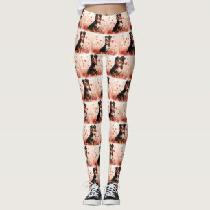 Australian shepherd med Ro - Alla hjärtans dag Leggings