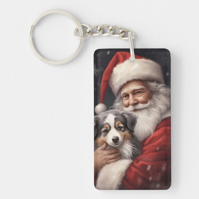 Australian Shepherd med Tomte jul (Framsidan)