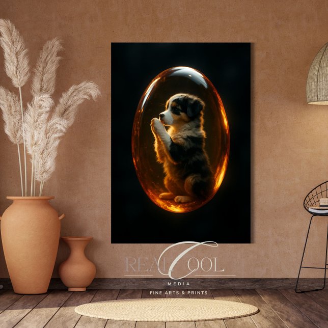 Australian Shepherd Memorial Amber Art Print Poster (Skapare uppladdad)