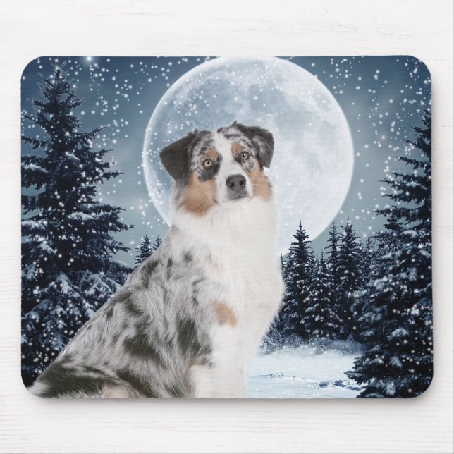 Australian shepherd Mousepad Musmatta (Framsidan)