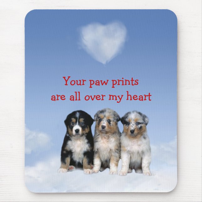 Australian shepherd Mousepad Musmatta (Framsidan)