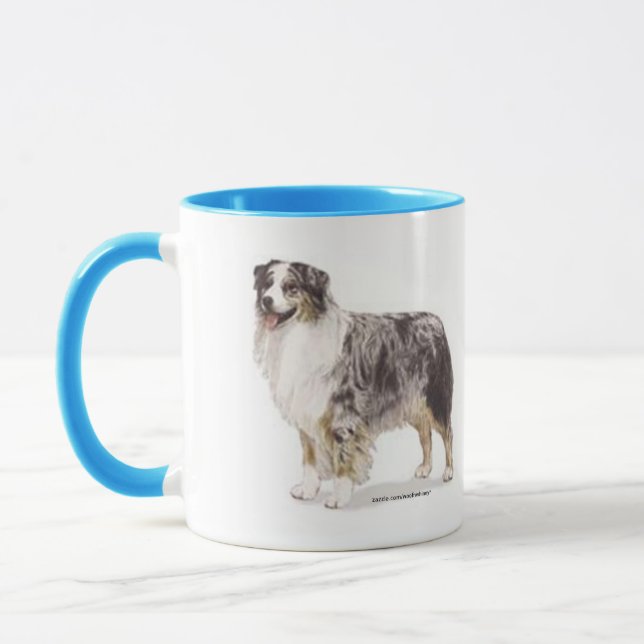 Australian shepherd mugg (Vänster)