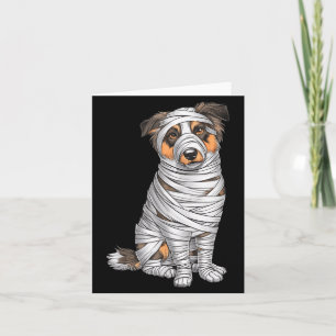 Australian Shepherd Mummie Hund Halloween Kort