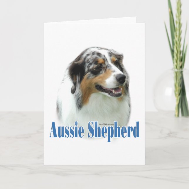 Australian shepherd Namn Helgkort (Framsida)