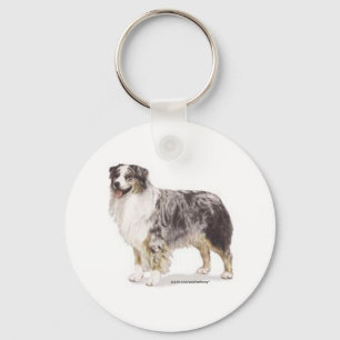 Australian shepherd nyckelring