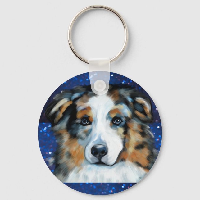 Australian shepherd nyckelring (Framsida)