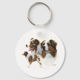 Australian shepherd nyckelring