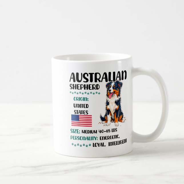 Australian Shepherd Origin Funny Aussie Dog Lover  Kaffemugg (Höger)