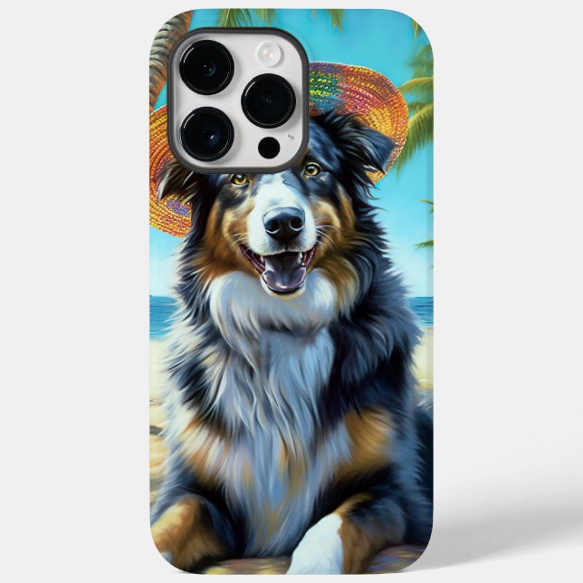 Australian Shepherd på Strand hundälskare sommarpr (Baksida)