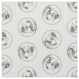 Australian shepherd Painting Blue Merle Hund Art Tyg