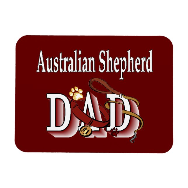 Australian shepherd Pappa Magnet (Horisontell)