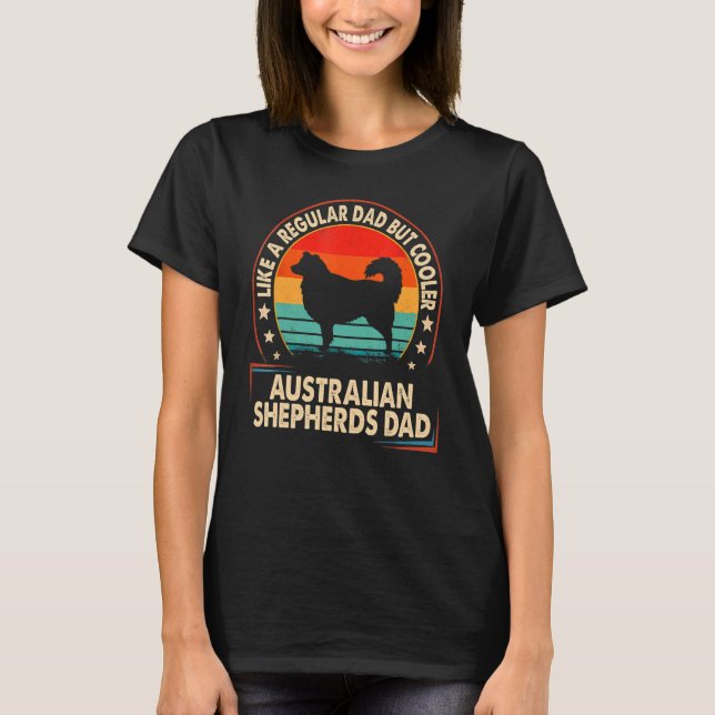 Australian shepherd Pappa som ett reguljärt Pappa  T Shirt (Framsida)