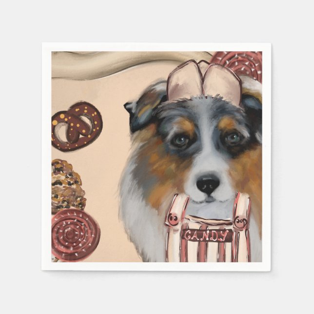 AUSTRALIAN SHEPHERD PAPPERSSERVETT (Framsidan)
