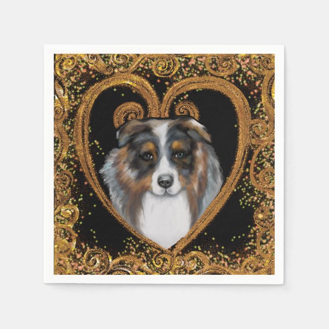 Australian Shepherd   Pappersservett (Framsidan)