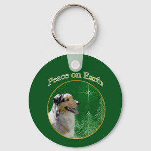 Australian shepherd Peace Nyckelring
