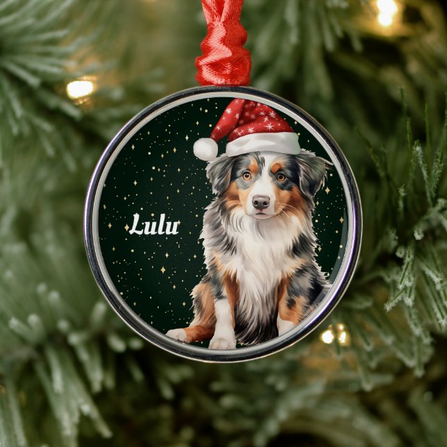 Australian shepherd Personlig jul Julgransprydnad Metall (Träd)