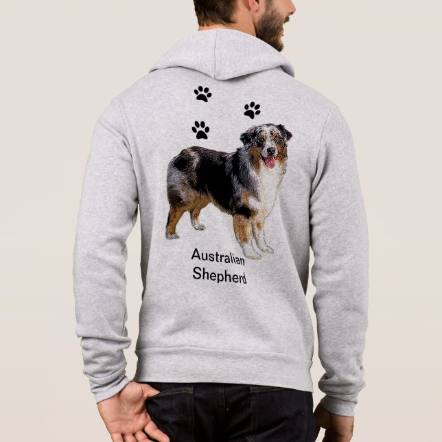 Australian shepherd Personlig T Shirt (Baksida)