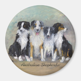 Australian shepherd - Pirat och döttrar Magnet