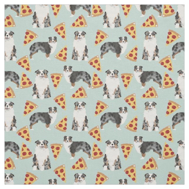 Australian shepherd pizzakväv, söt hund design tyg (Provkarta)