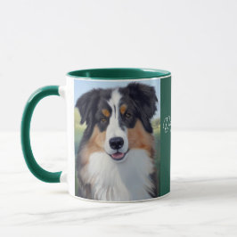 Australian Shepherd Portrait -  Mugg