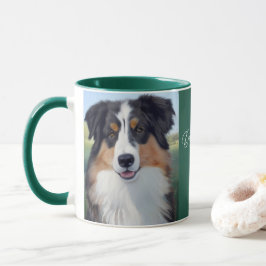 Australian Shepherd Portrait -  Mugg