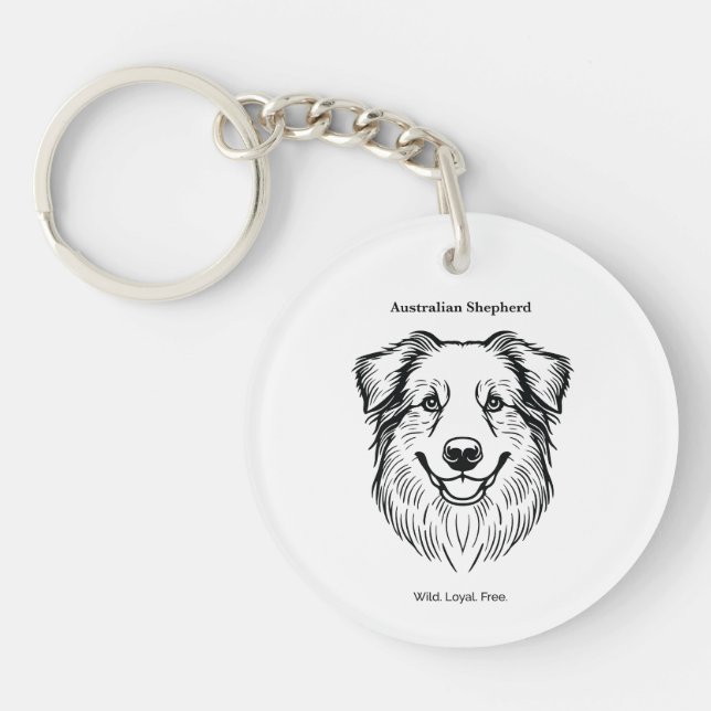 Australian shepherd Porträtt (Framsidan)