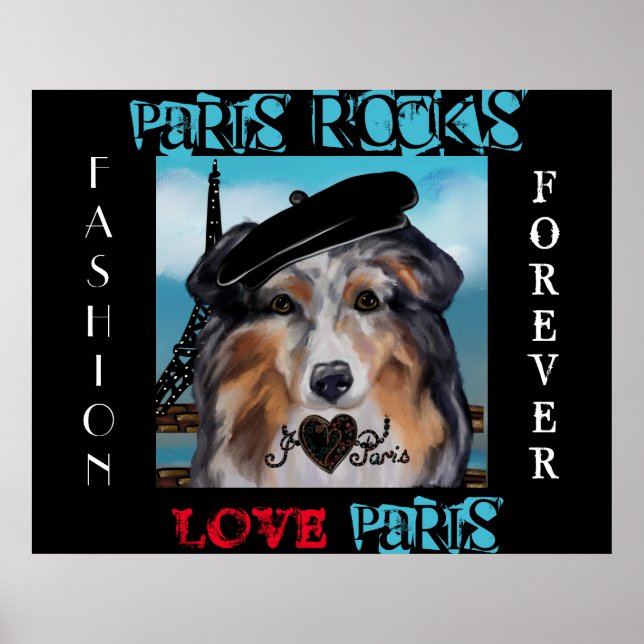 AUSTRALIAN SHEPHERD POSTER (Framsidan)