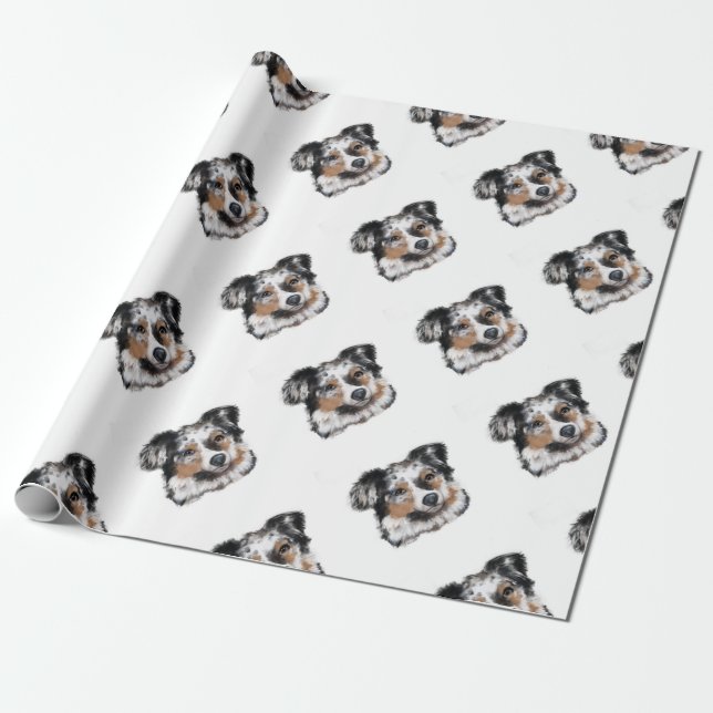 Australian shepherd presentpapper (Utrullad)