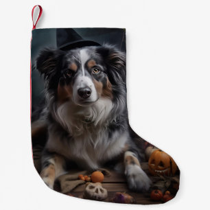 Australian Shepherd Pumpak Halloween Skräckinjagan Liten Julstrumpa
