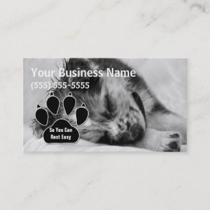 Australian shepherd Puppy Pet Sitter Visitkort