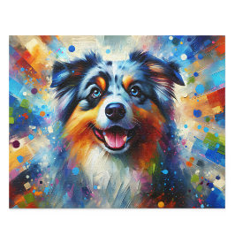 Australian Shepherd Pussel: Blue Merle Aussie Hund Pussel