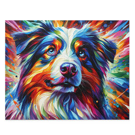 Australian Shepherd Pussel: Blue Merle Aussie Pussel