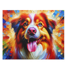 Australian Shepherd Pussel: Röd Aussie