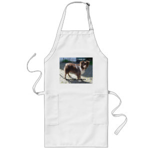 australian shepherd red tri kärlek w pic långt förkläde