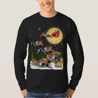 Australian shepherd Reindeer jul Hund Riding T Shirt