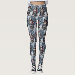 Australian shepherd Riding Motorcykel jul Leggings