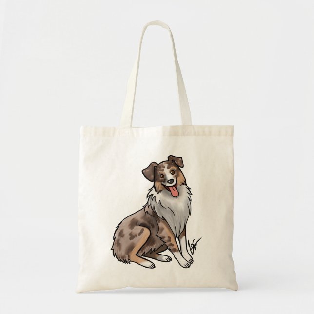 Australian shepherd - Röd merle Tygkasse (Framsidan)