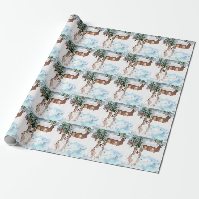 Australian shepherd (Röd), Papper radbrytning Presentpapper (Utrullad)